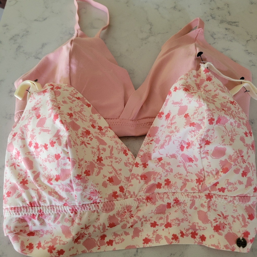 Lucky Brand pale pink/pink floral bralette 34C